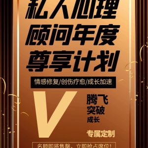 私人心理顾问年度尊享计划：情感修复/创伤疗愈/成长加速-深度顾问